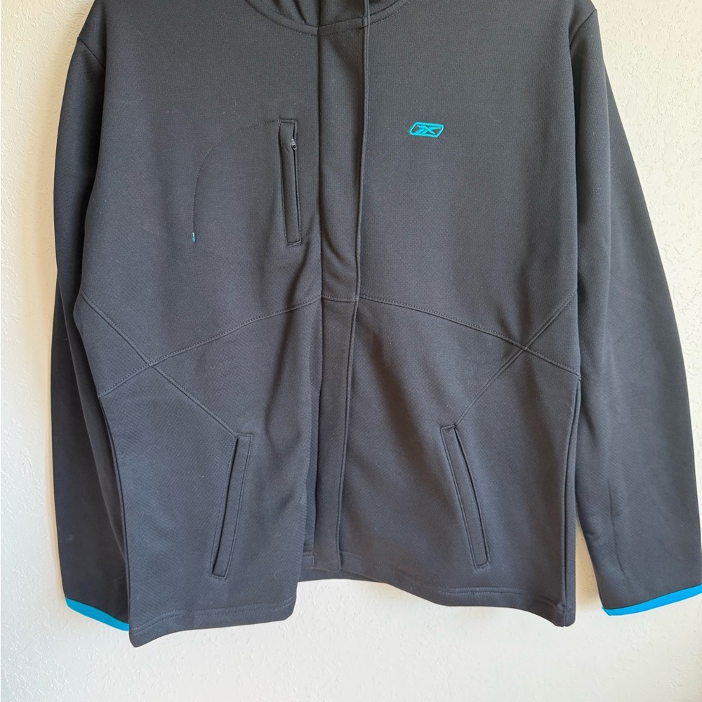 Women’s L Black Reebok Athletic, Running, Activewear Long Sleeve Zip Up Jacket